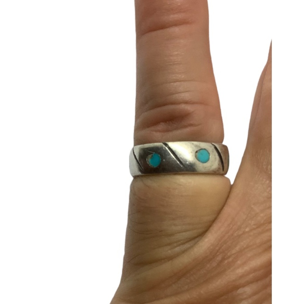 Silver and Turquoise Women's Ring